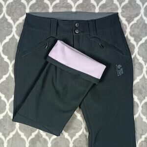 Mountain Hardwear Fleece Lined Pants Women Size 8 Black Cold Weather